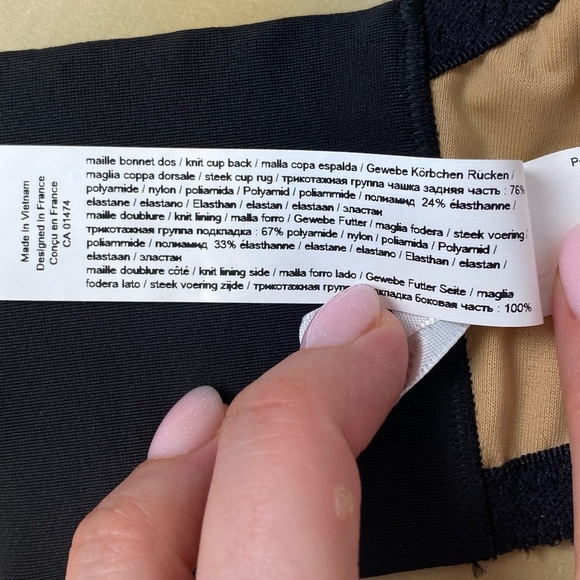 Chantelle 34 H Black Tan Magnifique Minimizer Bra Seamless Unlined Classic Stapl - Picture 13 of 13